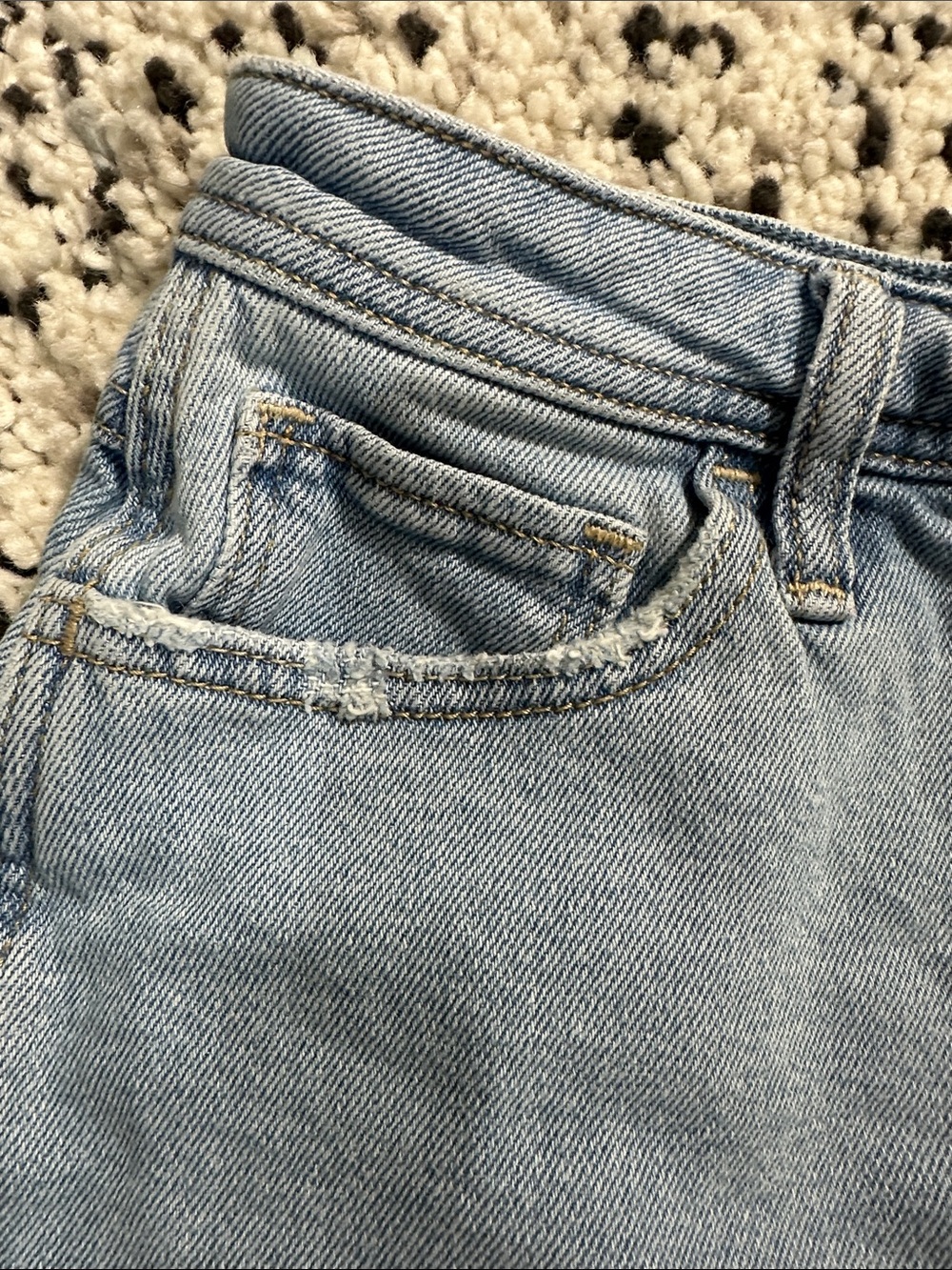 Hollister Light Wash Distressed Denim Jeans Y2K Vintage Aesthetic Size 5 -w27 - Picture 4 of 7